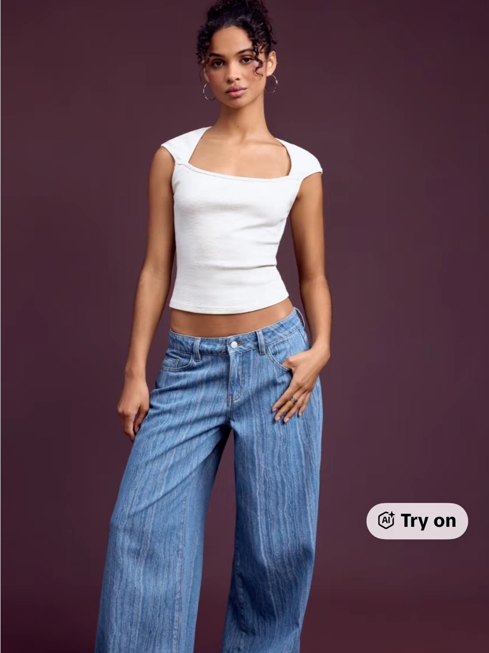 Cider Light Blue Wide-Leg Jeans
